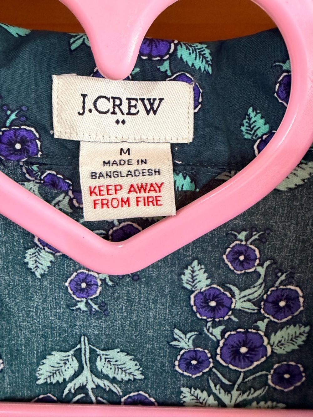 Jcrew Floral Button Down Cotton Blouse Size M Spring Summer Boho Casual - Picture 3 of 6
